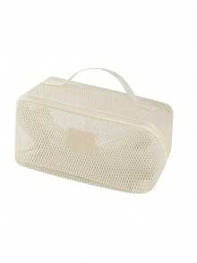 1pc Nylon Mesh Makeup Bag, Large Capacity Multi-Layer Cosmetic Organizer, Lightweight Travel Toiletry Bag With Compartments - Multicolor - View 9