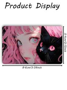 1pc Cartoon Official Credit Card Sticker Privacy Protection Card Skin, Black Cat Pattern Birthday Gift PVC Material Anti-Fingerprint Anti-Scratch Wear-Resistant Card Sleeve, Card Protector, Suitable For Men, Women, Couples, Small Chip Card, Bank Card Decoration Sticker, Credit Card, Transit Card, Student Campus Card Personalized DIY - Type a - View 16