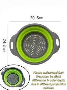 1/2 buah Saringan Silikon Lipat Portabel dengan Pegangan, Saringan Jaring Halus, Saringan Multifungsi untuk Buah, Sayuran, dan Mie, Keranjang Penyimpanan Dapur Lipat, Alat Dapur Hemat Ruang, Aksesori Dapur Praktis Sehari-hari, Hadiah Pindah Rumah - M+L - View 12