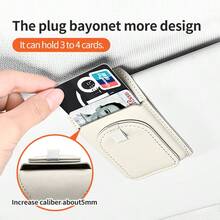 Car Sunshade Magnetic Fashion Glasses Clip, Microfiber Multifunctional Eyeglass Frame, With Card Slot, General Motors Internal Storage Eyeglass Card Ticket - 2613 - View 5