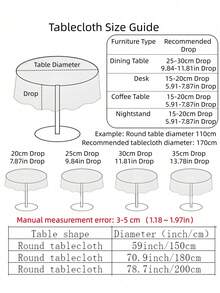 Transparent PVC Tablecloth With Elegant Coffee-Colored Lace Trim, Waterproof & Oil-Proof Round Dining Table Cover, Suitable For Home Dining Table And Kitchen Decor - milk coffee color - View 7