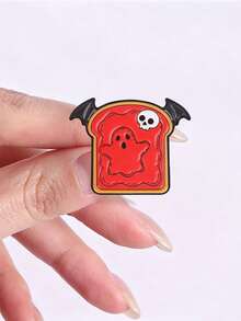 Halloween Spooky Food Enamel Pin Set Pumpkin Can Ghost Toast Donut Cartoon Lapel Badge For Backpack Jacket Decor - Multicolor - View 7