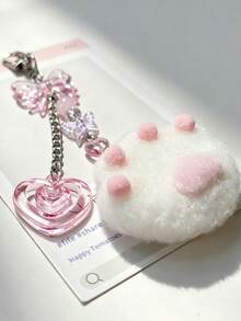 Sweet Handmade Plush Kuku Book Chain, Acrylic Beaded Chain Phone & Journal Bag Charm Accessory - Multicolor - View 6