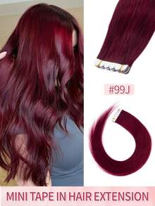 10Pcs Mini Tape In Hair Extensions Human Hair Extensions 18inch Blond Color Straight Human Hair Tape In Hair Extensions Invisible Silky Hair Seamless Skin Weft Human Hair Extension 40g DIY Tape Ins Easy To Wear For Daily - Multicolor - View 14