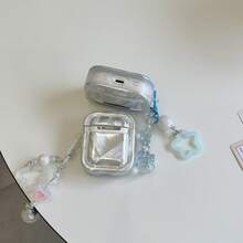 1PC Gradient Star Tulle Wireless Bluetooth Protective Case Compatible With AirPods 4/ 3/Apple Pro Earbuds Case 1st/2nd/ 2nd/ Pro 4th - Multicolor - View 5