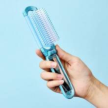 Miniso The Powerpuff Girls 2-In-1 Folding Hairbrush With Built-In Mirror, Portable Pocket Air Cushion Massage Comb, Suitable For Girls' Travel And Daily Use - Multicolor - View 4