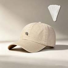 1pc Women's RH Embroidered Washed Baseball Cap, Fashionable Adjustable Sun Protection Casual Hat, Suitable For All Seasons, Daily And Sports - Multicolor - View 11