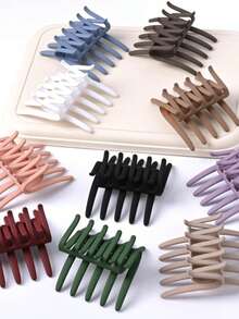 4pcs Cross Hair Clip Tools Half Braided Hair Clips Headband Women Hair Clips Slouchy Fixing Hair Clips Claw Hair Accessories - Multicolor - View 6