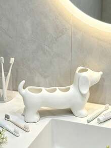 Cute And Simple Sausage Dog Shaped Bathroom Storage Box Toothbrush Rack - Sausage Dog Electric Toothbrush Rack Storage Rack, Also An Elegant Choice For Decorating Rooms, Bedrooms And Home - Multicolor - View 6