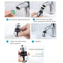 1pc-A 360° Rotating, Anti-Splash, And Water-Saving Faucet Extender Suitable For Kitchen And Bathroom Sinks; It Is Easy To Install And Meets Needs For Washing Dishes, Cleaning Vegetables, And Daily Water Use. - A - View 10