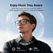 AI Smart Audio Glasses, Open-Ear Stereo, Supports Wireless Calls, Music Playback And Voice Assistant, Lightweight TR90 Frame, Unisex, Perfect For Driving, Travel, Work, Sports And Daily Use, Ideal Gift For Birthdays And Holidays - View 1