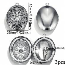 3Pcs Vintage Locket Charms, 304 Stainless Steel Openable Photo Pendant, Charms For Jewelry Making, DIY Necklace Bracelet Making Accessories - Locket Pendant - View 15