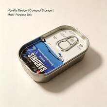 Creative Can-Shaped Metal Storage Box, Vintage Industrial Style, Pull-Ring Opening Design, Suitable For Storing Watches, Jewelry, Coins And Small Items, Desktop Organizer Box For Bedroom And Office Desk - Multicolor - View 3