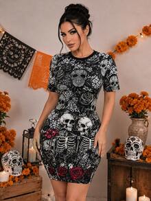 Women Short Dresses - Black - View 9