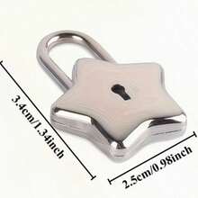 Small Star Padlock Set With Keys - Metal Star Lock, Suitable For Suitcases, Laptops, Drawers, Wallets - Small Decorative Bag Closure Set - Multicolor C - View 5