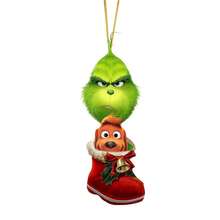 The Grinch 11/2pcs Acrylic Christmas Tree Hanging Ornaments, Cute Shoe Design, Multiple Styles Available, Perfect For Christmas Home Decor, Ideal Christmas Tree Decoration And Holiday Party Gift (Random Style) - Cookie Monster - View 3