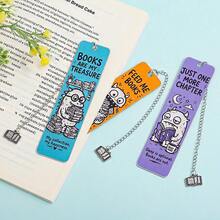 1/3 Colorful Stainless Steel Cute Monster Reading Bookmarks, Accompanying And Marking Bookmarks For Pages That Stay Up Late To Read, Suitable As Gifts For Students, Ladies, Teachers, Students, And Book Enthusiasts. - Color - View 6
