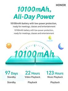 Honor X10 11-Inch Tablet 10100mAh Large Capacity Battery Eye-Care Full Screen For Study, Work, And Entertainment - Multicolor - View 5