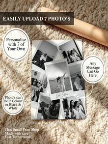 Personalized Photo Collage Frame, Photo Collage Poster, Customized Photo Print Wall Decor, Best Friend Gift, Birthday And Anniversary Gift - Multicolor - View 4
