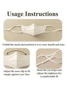 5/10pcsNose Mask Set, Summer Air Conditioning Cold Wind Protection Nose Mask, Pollen Protection Nose Mask, Breathable Nose Mask, Suitable For Outdoor Activities, Gardening And Travel - A - View 4
