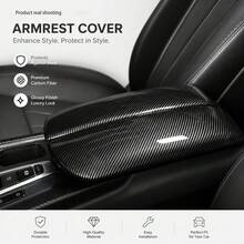 1 Set Carbon Pattern Center Console Armrest Lid Cover, Anti-Scratch Interior Trim Protection For BMW X5 X6 E70 E71 2007-2014, Car Interior Styling Accessories - E70 E71 - View 10