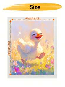 DIY Cute Happy Duckling In Flower Field (Frameless 8x12 / 16x20 Inches) Paint By Numbers Kit (Acrylic) Arts & Crafts For Adult Beginners, Home Wall Decor, And Holiday Gifts - Sets - View 9