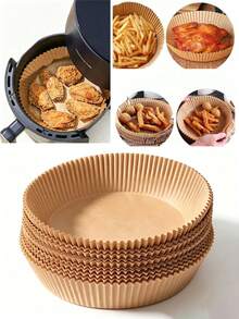 50/100pcs Multi-Purpose Baking Paper Liners, Oil-Resistant Water-Resistant Non-Stick Air Fryer Liners, Suitable For Air Fryer, Oven, Microwave And Baking, Home Kitchen Cooking Supplies - Multicolor - View 2