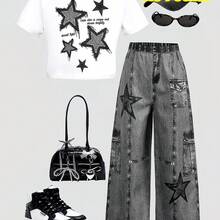 Tween Girls Extended Size T-Shirts - White - View 1