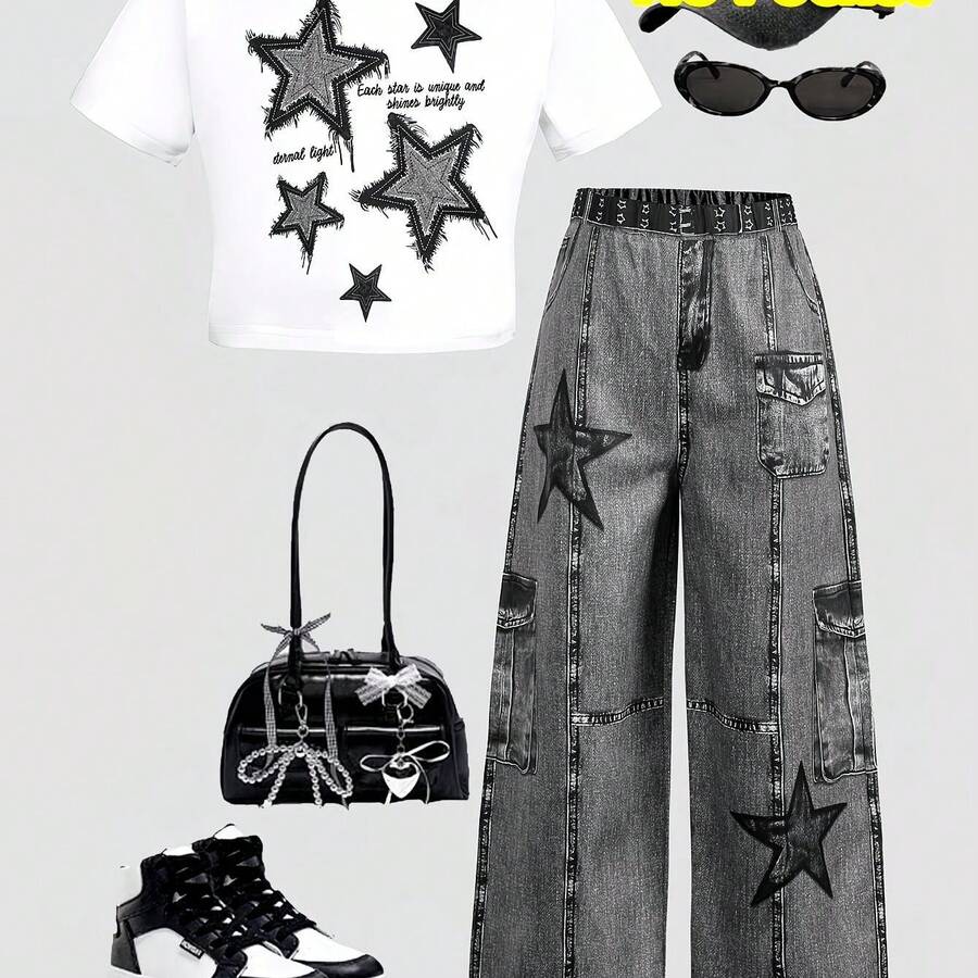 Tween Girls Extended Size T-Shirts - White - View 1