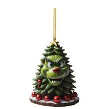 The Grinch 12/6/2pcs Acrylic Christmas Tree Hanging Ornaments, Christmas Tree Shaped Character Print, Suitable For Christmas Home Decor, Ideal Christmas Tree Decoration And Holiday Creative Small Gift - Cookie Monster - View 5