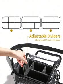 Portable Women's High-End Large Capacity Travel Toiletry And Cosmetic Storage Bag - Black - View 4