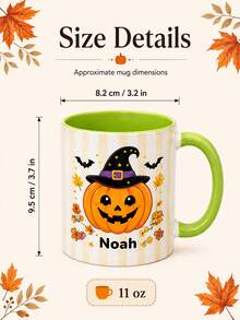 Personalized Halloween Mug, Spooky Gift, Customized Cute Ghost Halloween Mug, Spooky Ghost Mug Gift, Customized Halloween Mug - Multicolor - View 7
