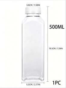Botol Plastik Kecil dengan Tutup Ulir, Cocok untuk Cairan, Jus, Minuman Kesehatan - Botol Konsentrat Jus Jahe - Botol Mini Transparan yang Dapat Digunakan Kembali/Anti Bocor/Dapat Dibekukan, Wadah Plastik 2oz dengan Tutup - Hitam - View 13