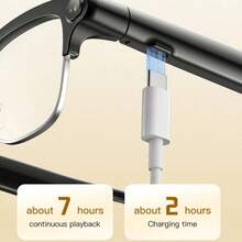 Fashion AI Smart Glasses, Supports 100+ Languages Voice Translation, 800W Camera, Vlog Recording, Bluetooth Calls, Music And Voice Recording, Modern Half-Frame Design, Unique Gift For Christmas, Birthday And Special Occasions - View 12