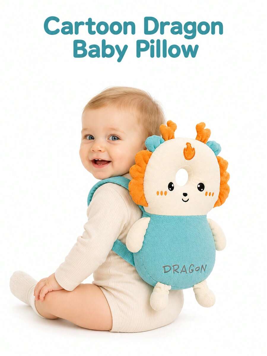 Cartoon Little Dragon Baby Learning To Sit And Walk Anti-Collision Head Protection Cushion, Toddler Learning To Walk Anti-Collision Head Pillow - Multicolor - View 1