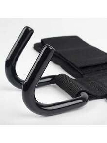 2pcs Adjustable Weightlifting Wrist Straps With Hooks, Reinforced Nylon Black Fitness Wrist Support Bands, Pull-Up Strength Training Wrist Wraps, Gym Equipment Training Protective Gear - A - View 6