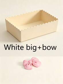 Bowknot Storage Box, Vanity Makeup Organizer, Bathroom Countertop Storage Box, Desk Office Supplies Organizer - Multicolor - View 14
