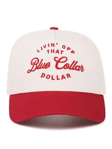 1pc Fashion Creative Hip Hop Hat Letter DOLLAR Embroidered Baseball Hat Outdoor Adjustable Sunshade Hat Daily Decorative Hat Unisex Skateboarding Hat - DOLLAR Letter - View 2