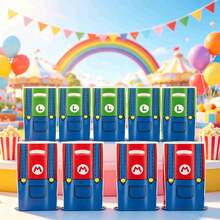 SUPER MARIO BROS. 1set/10pcs Popular Theme Gift Bag! Creative Strap Shape, Party Gifts Preferred, Suitable For All Kinds Of Festival Gifts, Atmosphere Feeling Full, Suitable For Both Storage And Packaging. (Stochastic Style) - Multicolor - View 3