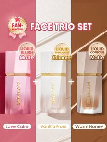 SHEGLAM [3件組] 液態家庭用腮紅、高光與修容套組 - 愛心蛋糕+香草糖霜+暖蜂蜜 - 查看 2