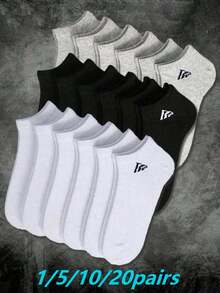 1/5/10/20 Pairs Unisex, Simple And Versatile, Suitable For Daily Wear - Multicolor - View 14