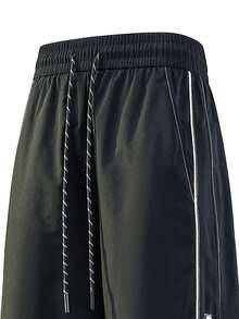 NBCT Women's Outdoor Cargo Pants, Elastic Waist Drawstring Adjustable Hem Functional Casual Versatile Sports Long Pants - Black - View 3