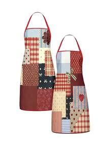 1/2/4pcs Christmas Apron, With A Highly Stylish Design, Suitable For Cooking In The Kitchen, For Festivals And Parties. It's Also A Great Gift To Give To Friends. - Multicolor - View 6