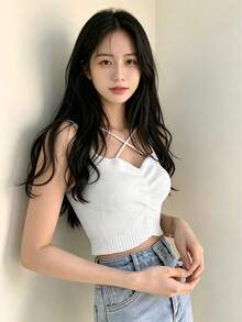 2026 Spring/Summer New Women's Fashion Casual Versatile Camisole White - White - View 2