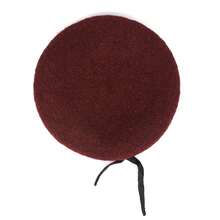 1pc Men's Wool Beret Military Hat Outdoor Adjustable Sun Protection Casual Hat Suitable For Autumn/Winter - Burgundy - View 3