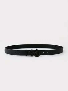 1/2pcs Gothic Style Men's Black PU Belt, Vintage Snake Buckle With Stitching Detail Casual Leather Belt - Gothic Belt - View 8