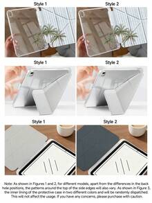 Kingsung Coconut Tree & Stripes Pattern Y-Shaped Folding Acrylic Tablet Case Compatible With Samsung Tablets/Pad Mini6/7/9.7/10.2/10.5/10.9/12.9/Pro 11, 10th Generation, Protective Cover Supports Multi-Angle Adjustment, Six Ways To Place The Bracket, Built-In Pen Slot, Anti-Drop Protection, Automatic Wake/Sleep.Compatible With Kindle Paperwhite 12th Gen 2024,Kindle 11th Gen 2022,Clara Colour. - Multicolor - View 8