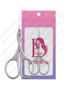BeautNicole 1pc Stainless Steel Nail Clipper/Cuticle Scissors, Curved Blade Manicure Tool, Precision Trimming Small Scissors, Suitable For Nails, Cuticles, Eyebrows, Eyelashes And Dead Skin Removal - Multicolor - View 5