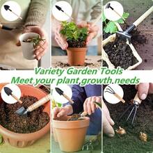 6pcs Mini Gardening Tool Set - Flower Planting Potted Plants And Small Gardening Tools - Wooden Handle For Transplanting Seedlings, Cultivating And Weeding Flowers And Vegetable Seedlings - Suitable For Precise Gardening Operations - A - View 8