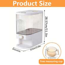 1/4Pcs 2.5L/5L/10L Optional Press‑Type Grain Dispenser, Moisture‑Proof Multi‑Grid Sealed Storage Jar with Transparent Window, Household Pantry Organizer for Rice Beans Millet Dry Groceries - Ver 11